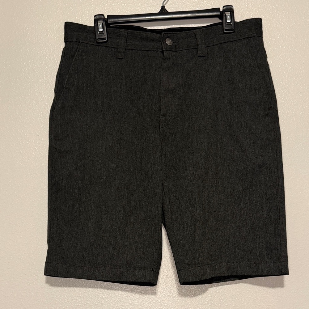 Volcom Men's Charcoal Flat-Front Shorts
